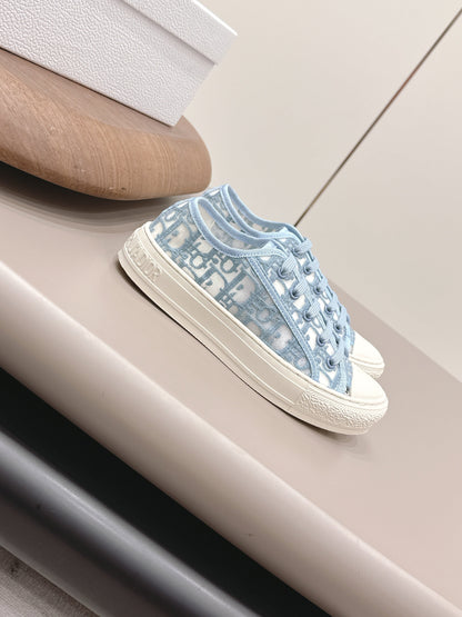 CD Walk'n'Dior Sneaker White Light Blue Cotton Mesh 739319