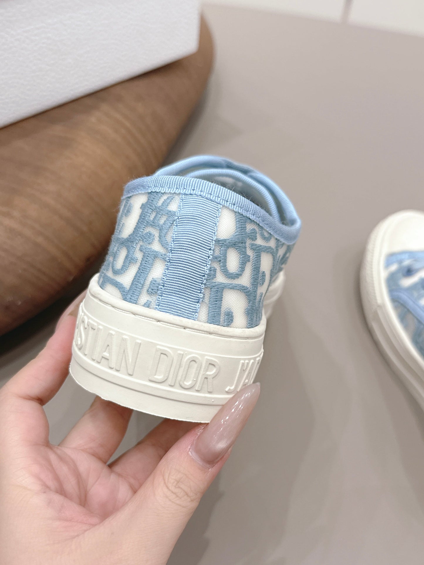 CD Walk'n'Dior Sneaker White Light Blue Cotton Mesh 739319