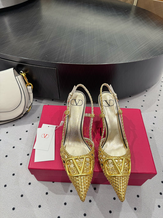 VT 25 Weaving Slingback Gold Sheepskin 326698