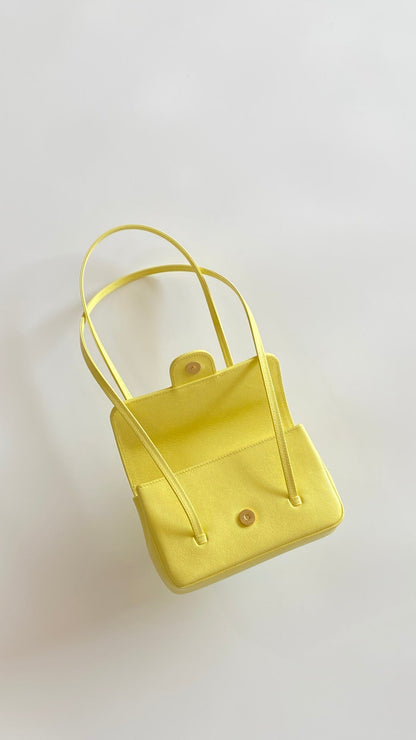 Chanel 26 Shoulder Bag 17 Yellow Caviar Leather