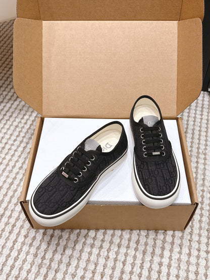 CD Saltwind Sneaker Black Oblique Jacquard Cotton 632435