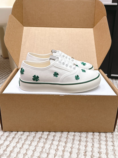 CD Saltwind Sneakers White Four-leaf Clover Embroidery Canvas 632439