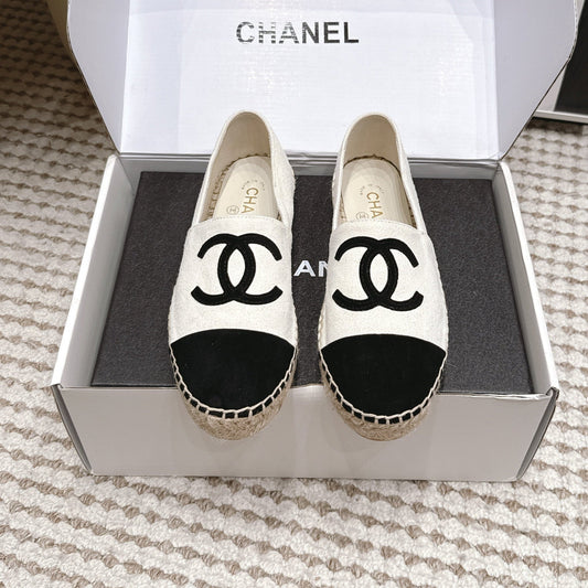 CC 26s Slip Ons White Black Suede