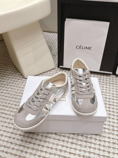 CD Ribbon Sneaker Sliver Suede Leather  930297