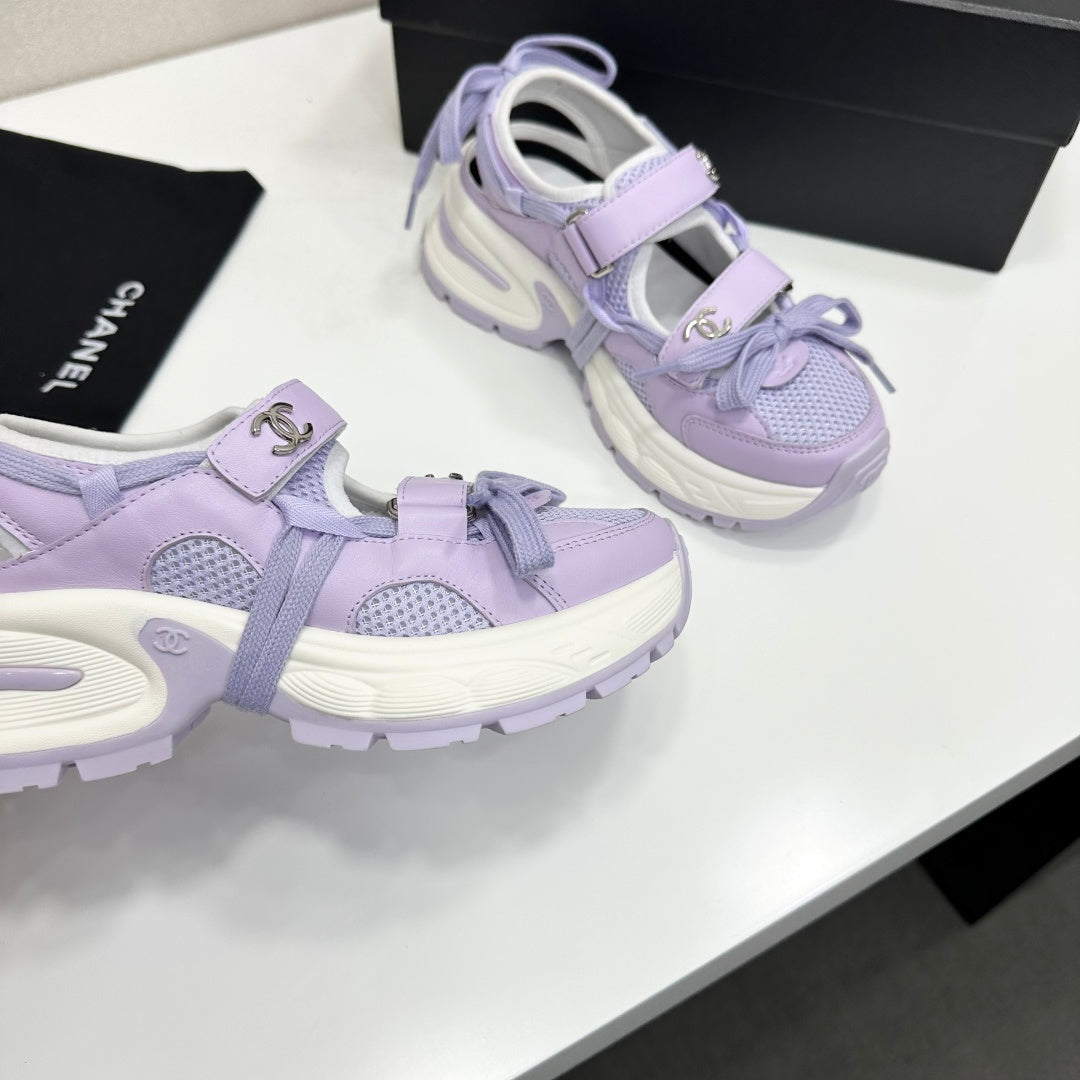 Chanel 2026 Premium Casual Sneakers 55mm Mesh Calfskin 894895