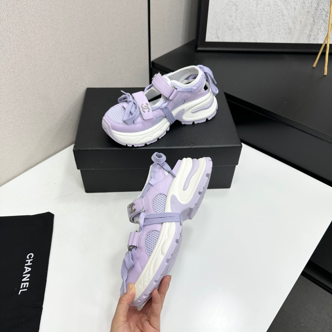 Chanel 2026 Premium Casual Sneakers 55mm Mesh Calfskin 894895
