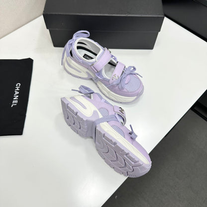 Chanel 2026 Premium Casual Sneakers 55mm Mesh Calfskin 894895