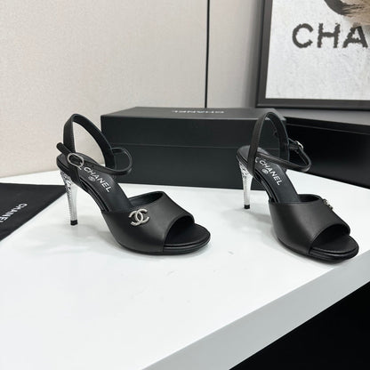 CC 26s Heeled Sandals Black Leather 925716