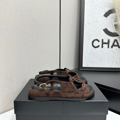 CC 26s Casual Sandals Coffee Suede 944627