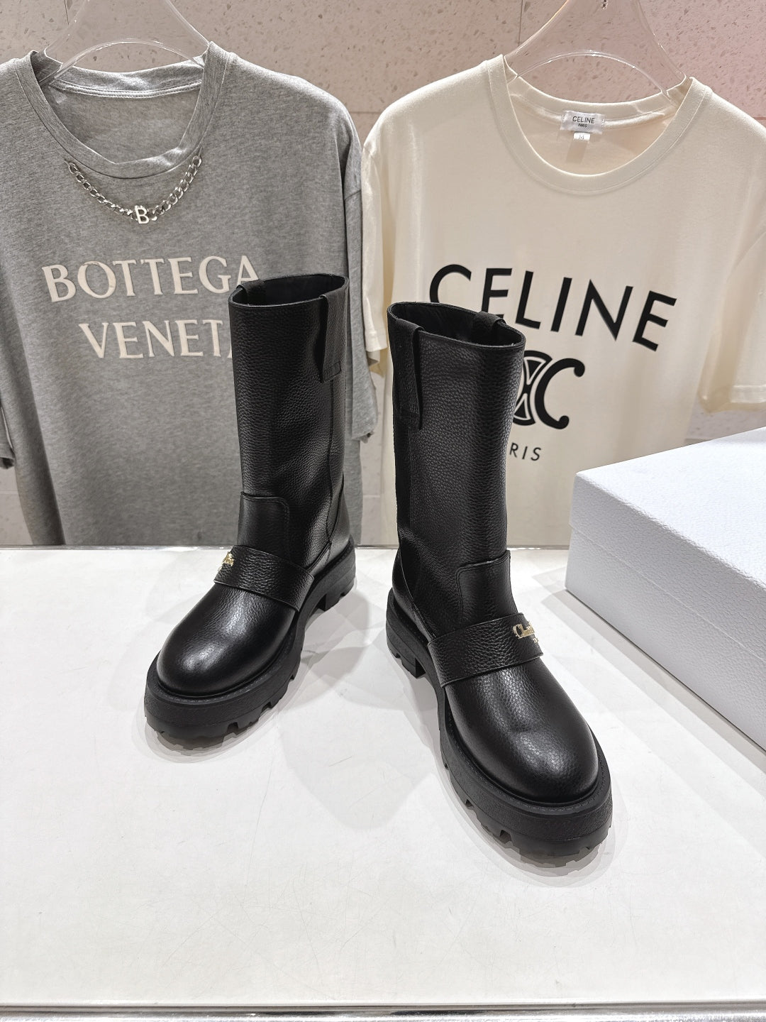 CD  D-Quest Boot 35mm Black Grained Calfskin 492054