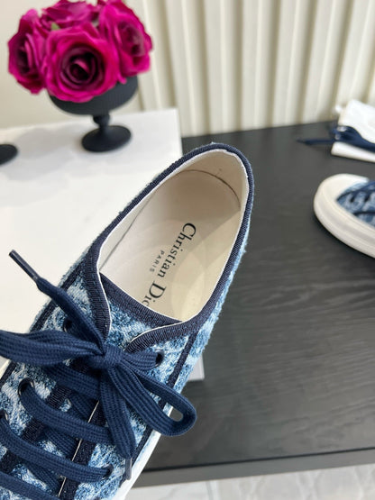 CD Dioriviera Walk'n'Dior Sneaker White Blue Cotton 851242