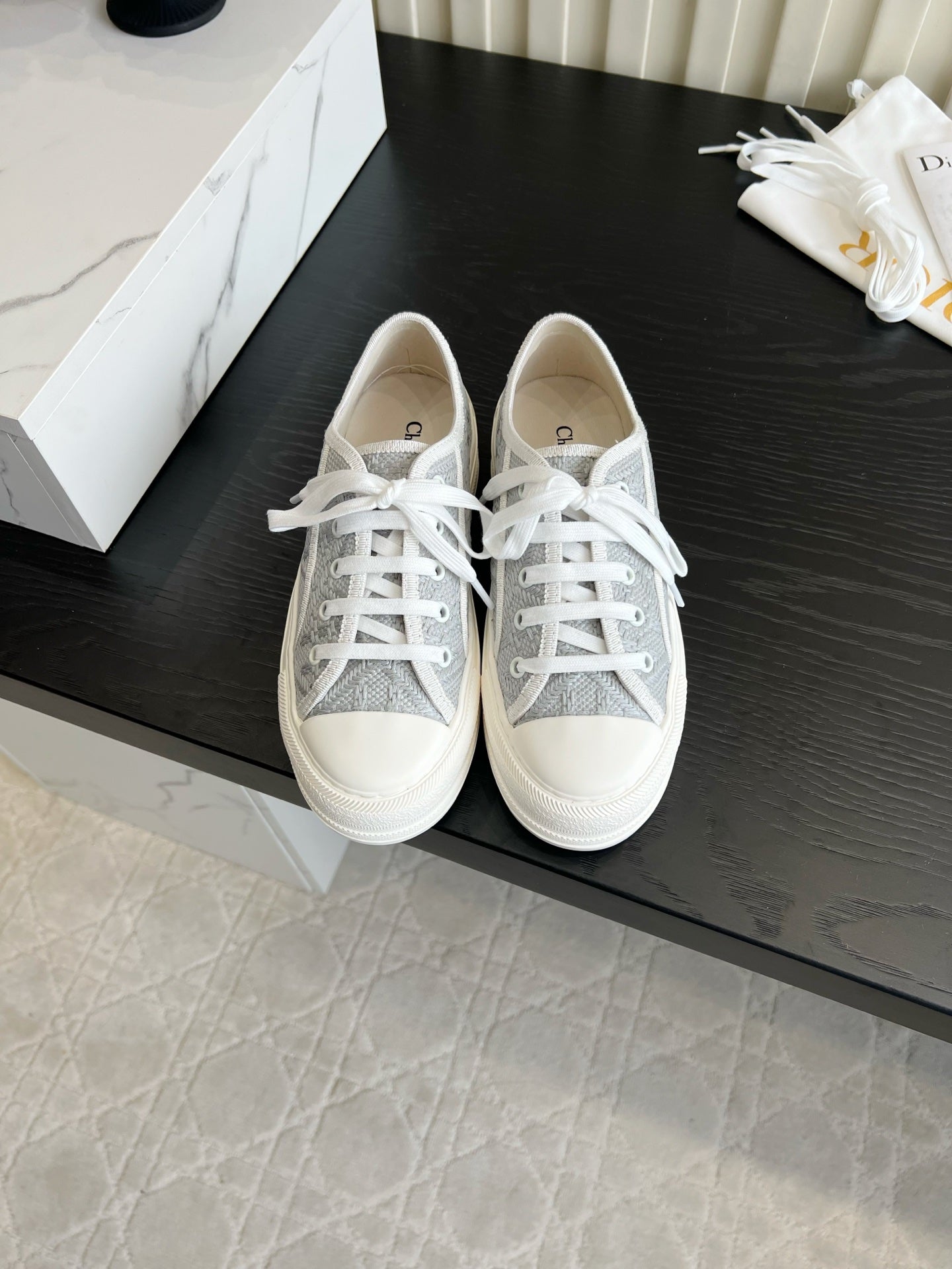 CD Dioriviera Walk'n'Dior Sneaker Grey Cotton 851245