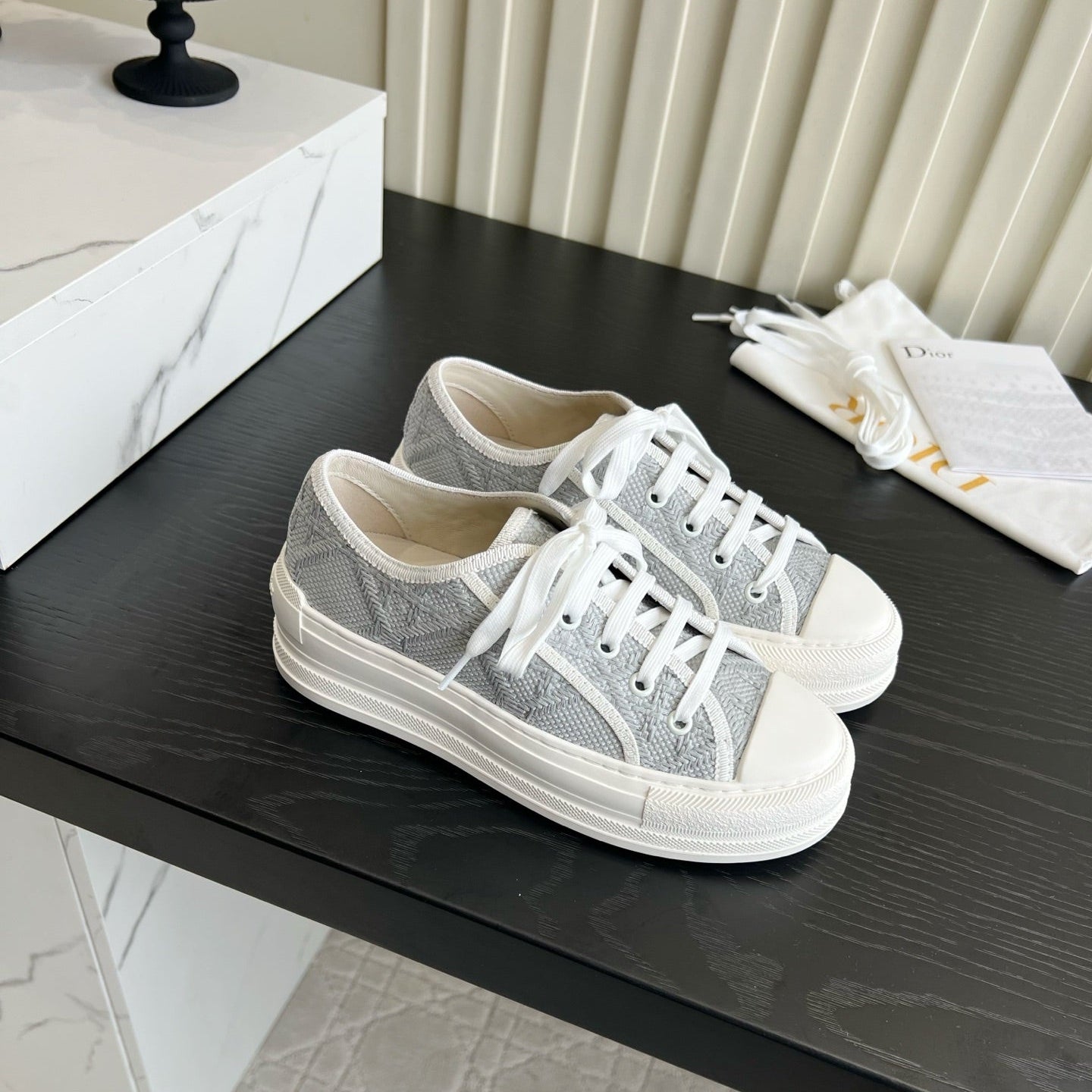 CD Dioriviera Walk'n'Dior Sneaker Grey Cotton 851245
