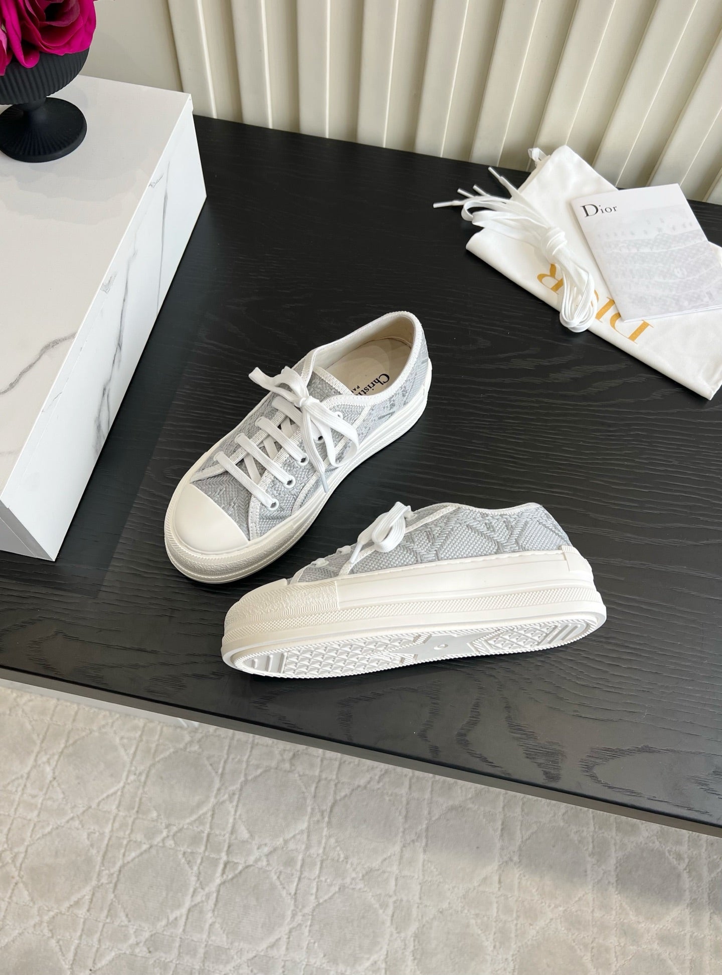 CD Dioriviera Walk'n'Dior Sneaker Grey Cotton 851245