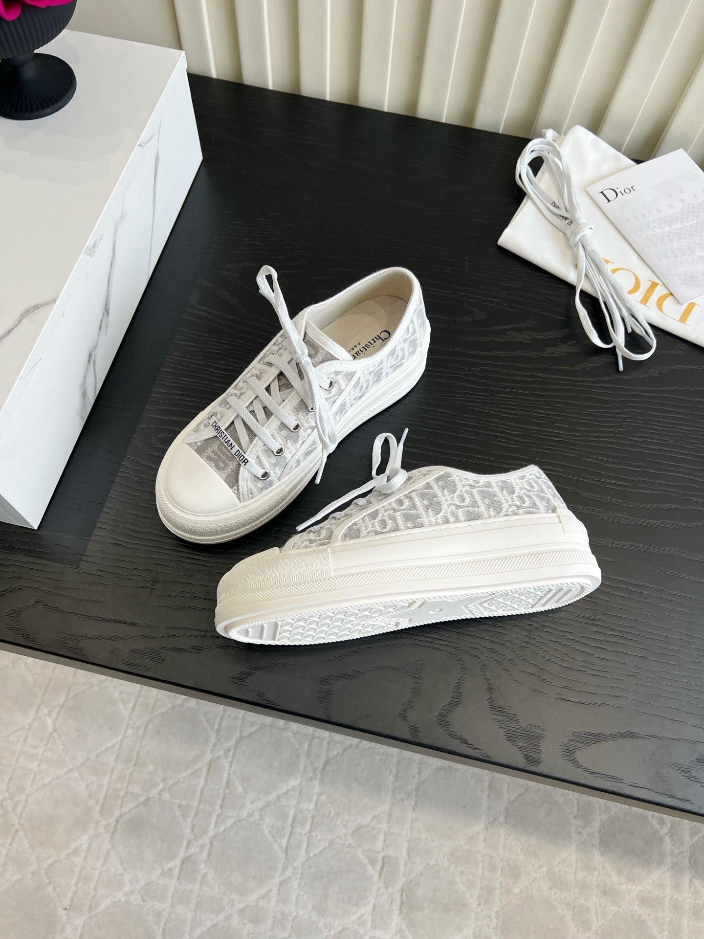 CD Dioriviera Walk'n'Dior Sneaker Grey White Cotton 851247