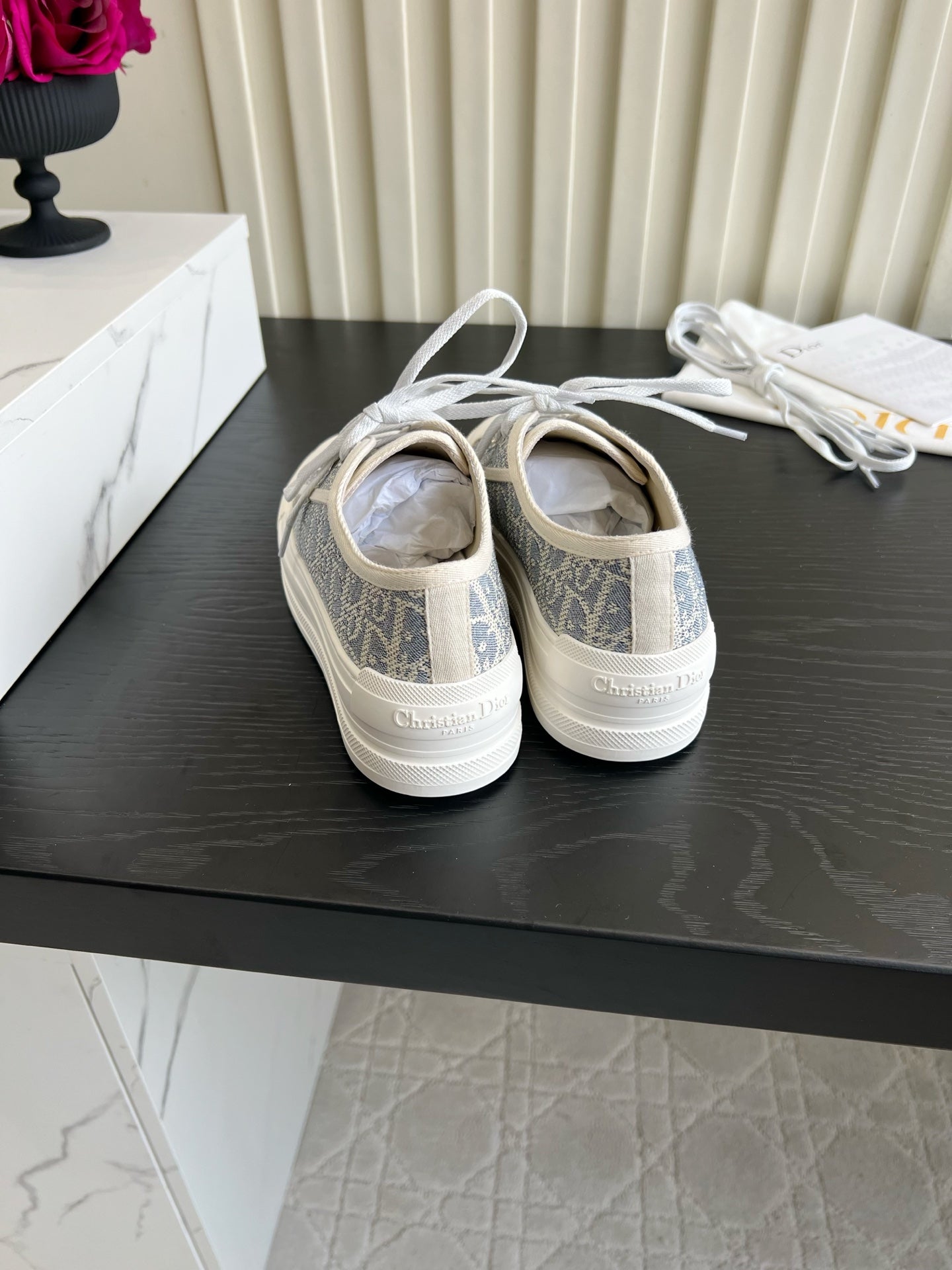 CD Dioriviera Walk'n'Dior Sneaker Wash Blue Cotton 851248
