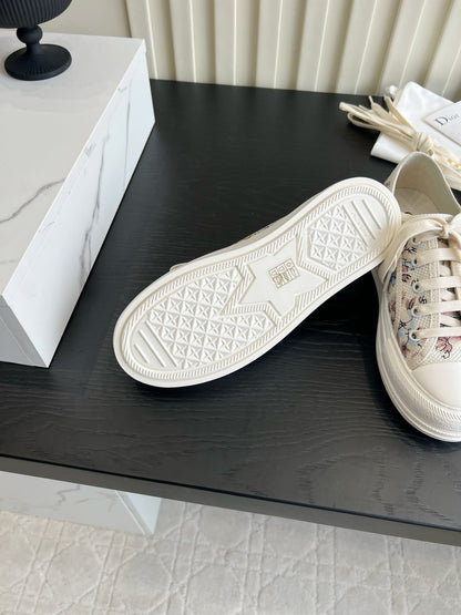 CD Dioriviera Walk'n'Dior Sneaker Cream Cotton 851251