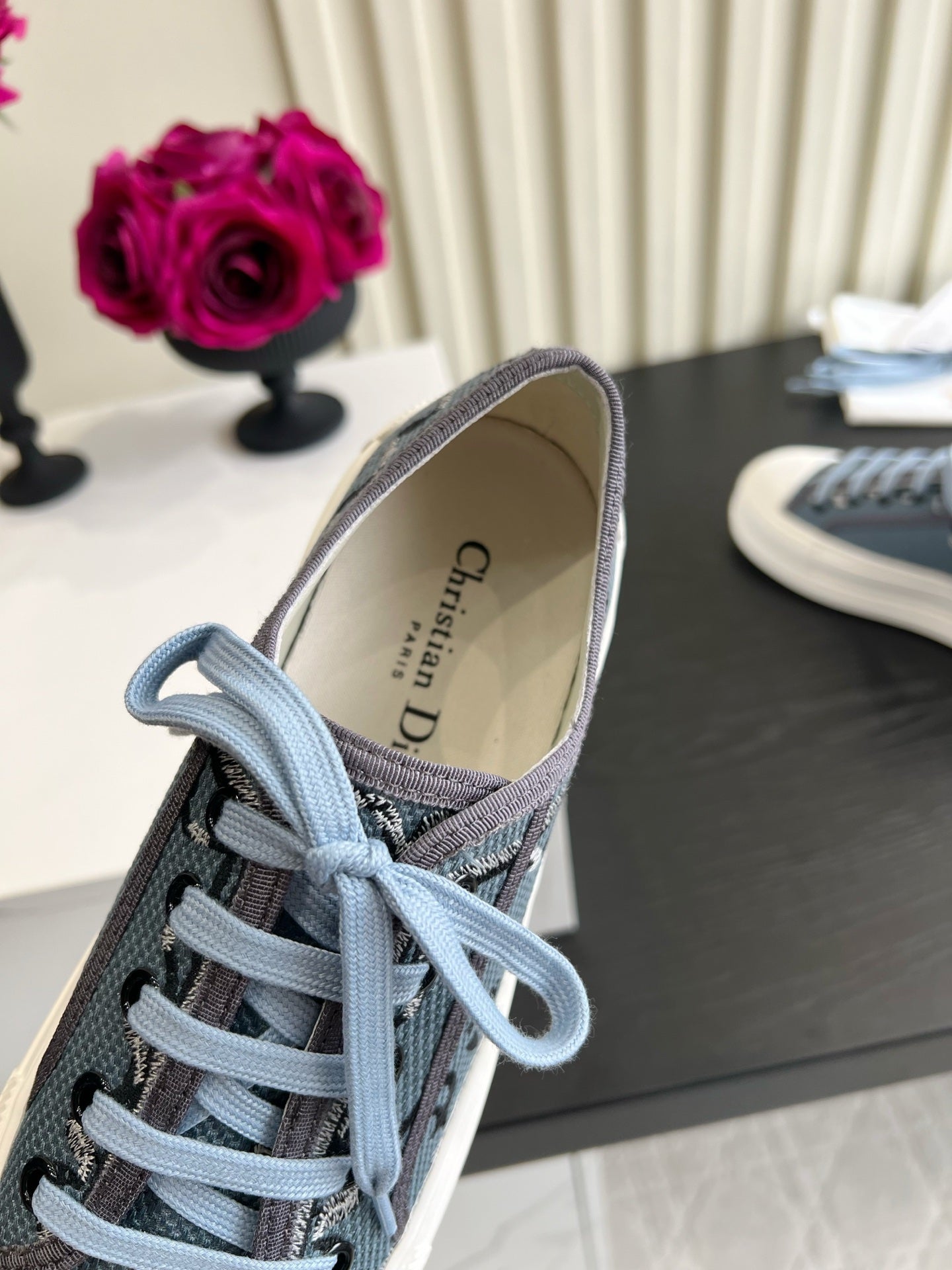 CD Dioriviera Walk'n'Dior Sneaker Blue Cotton 851252