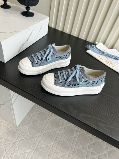 CD Dioriviera Walk'n'Dior Sneaker Blue Cotton 851252