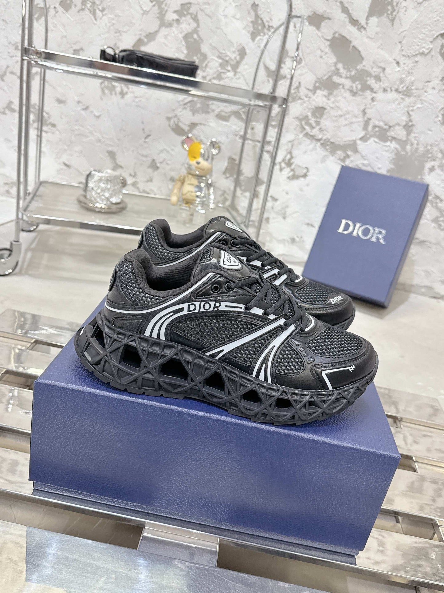 CD 26s Sneaker Black Mesh Suede 905042