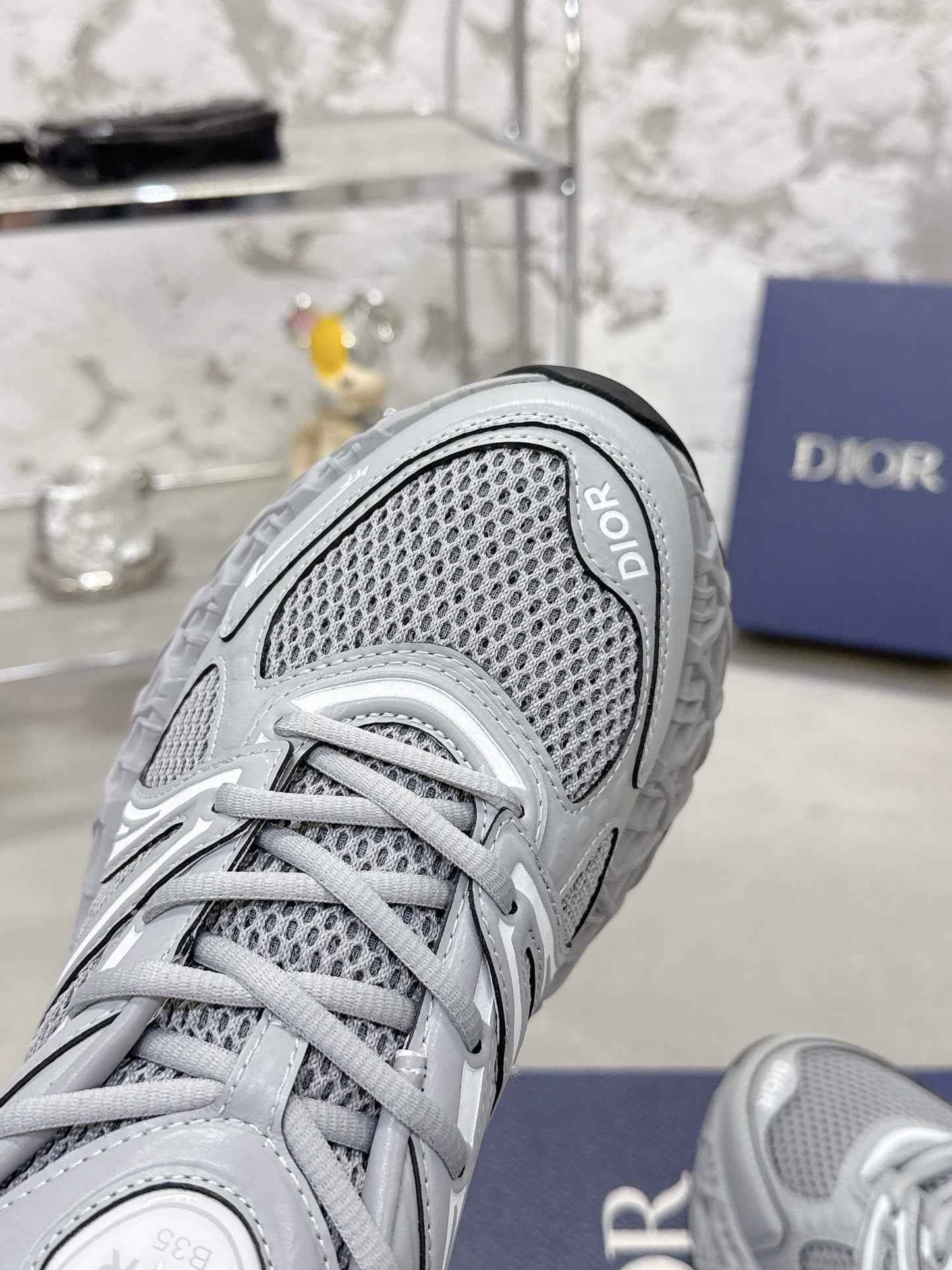 CD 26s Sneaker Light Grey Mesh Suede 905043