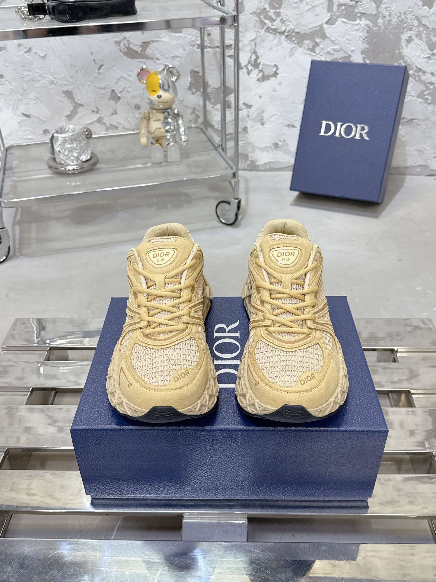 CD 26s Sneaker Beige Mesh Suede 905044