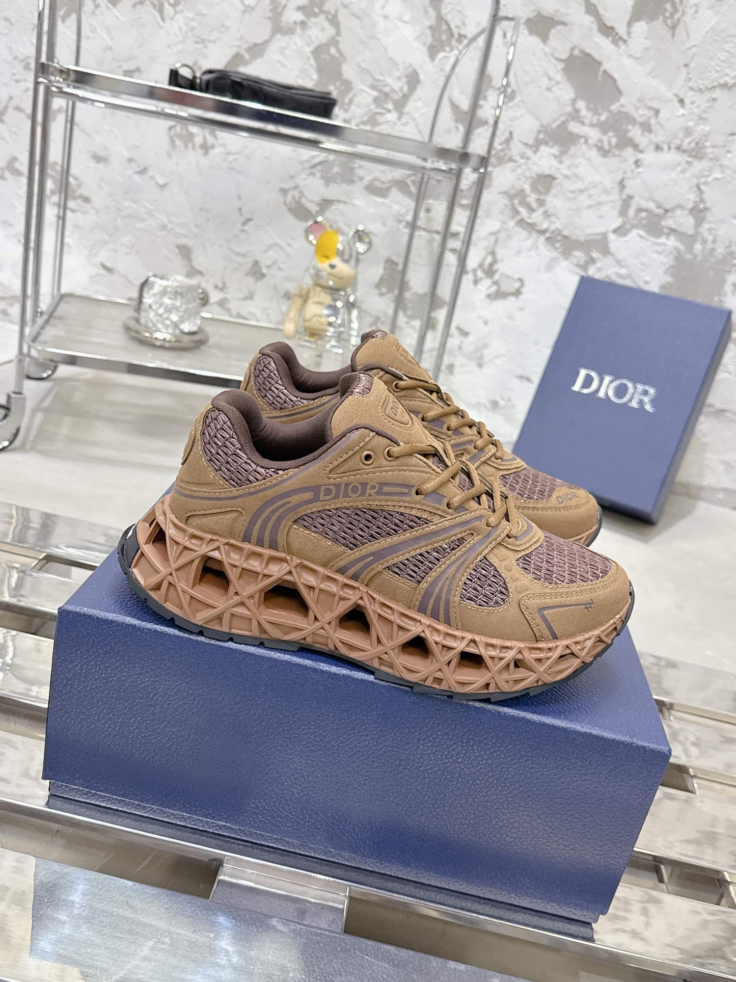 CD 26s Sneaker Brown Mesh Suede 905045