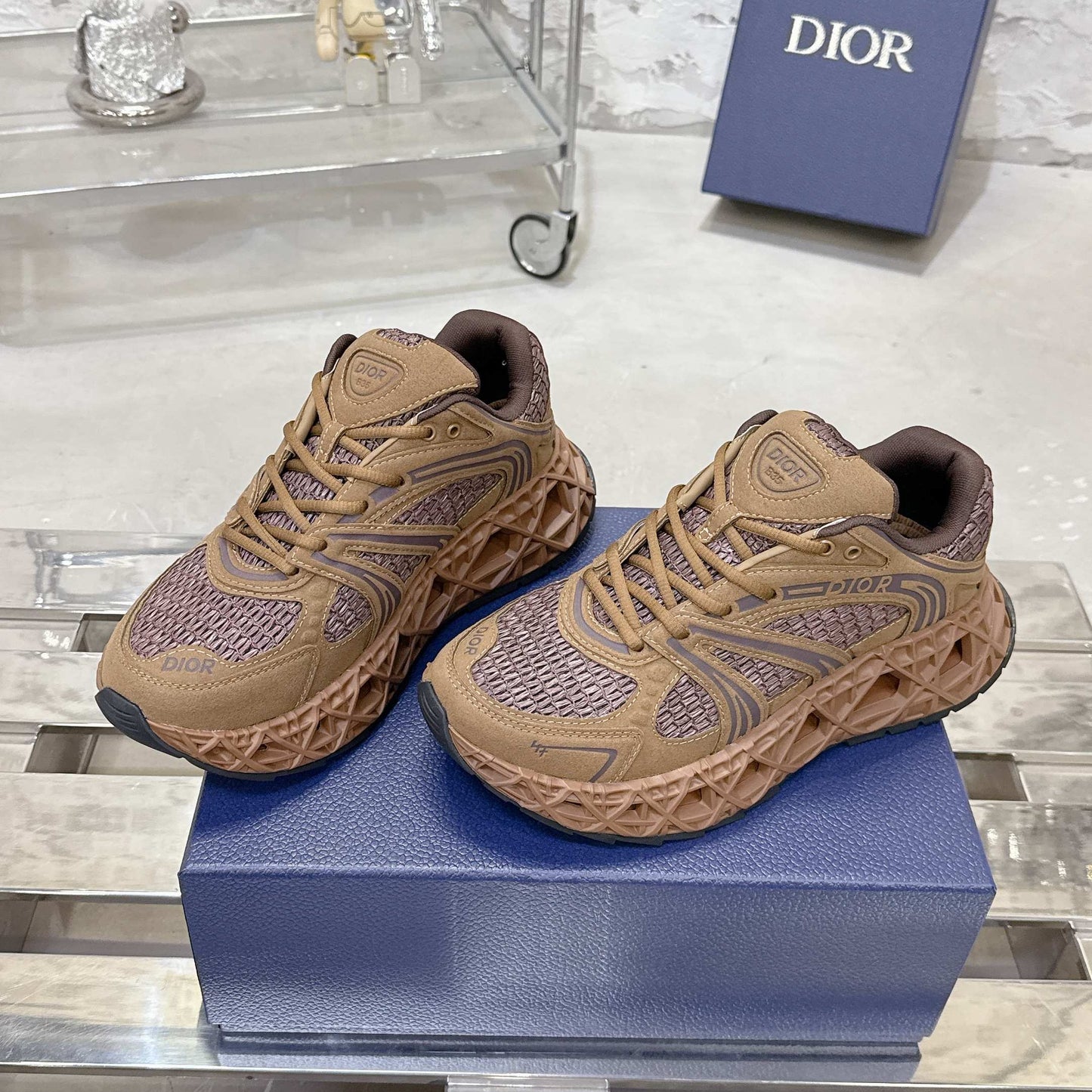 CD 26s Sneaker Brown Mesh Suede 905045