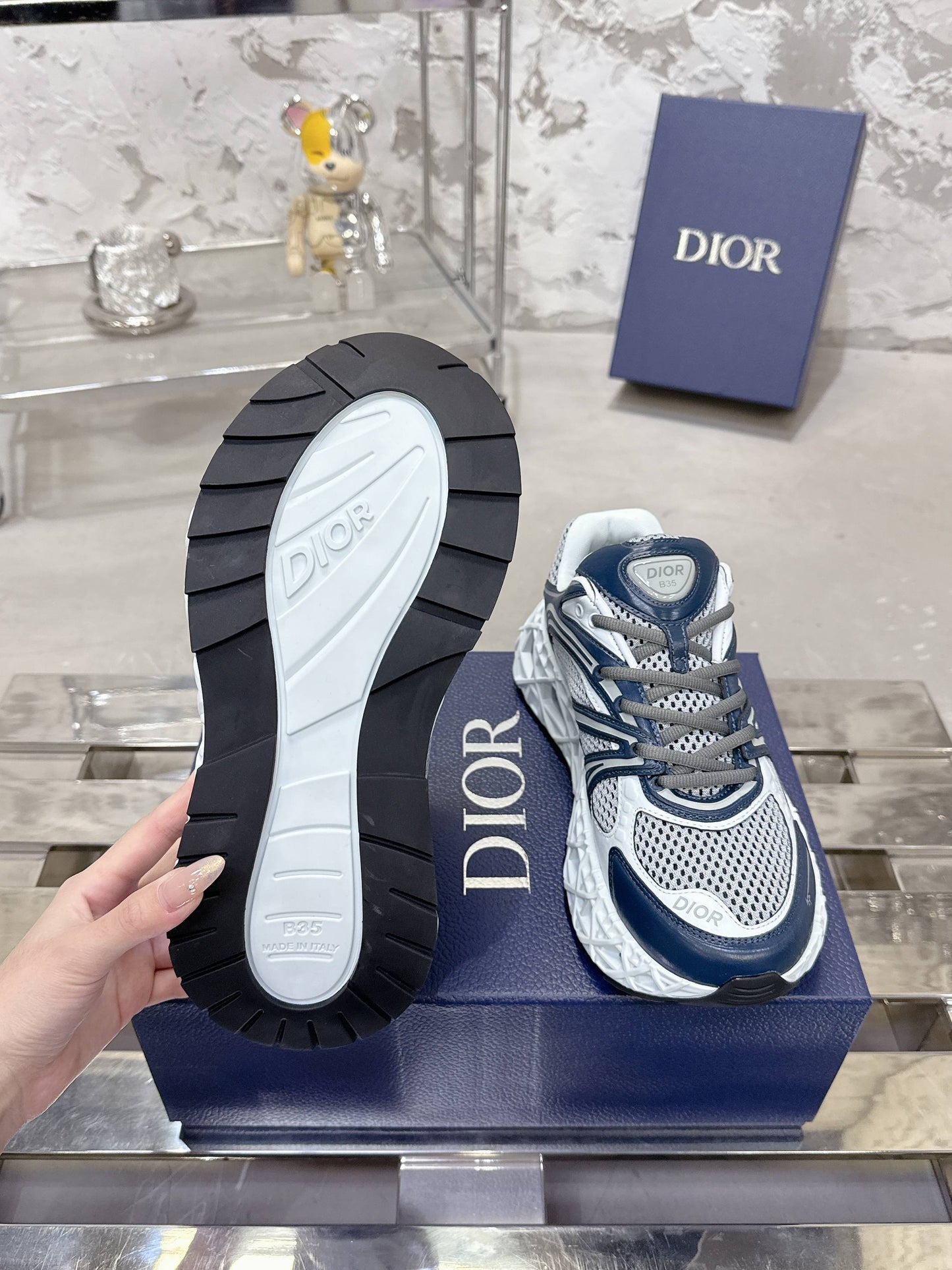 CD 26s Sneaker Grey Black Mesh Suede 905046