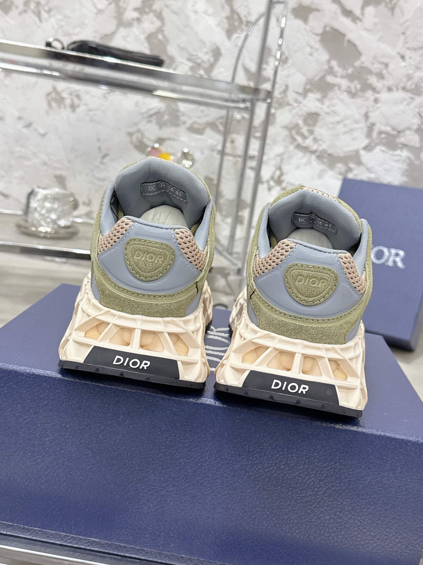 CD 26s Sneaker Olive Taupe Mesh Suede 905049