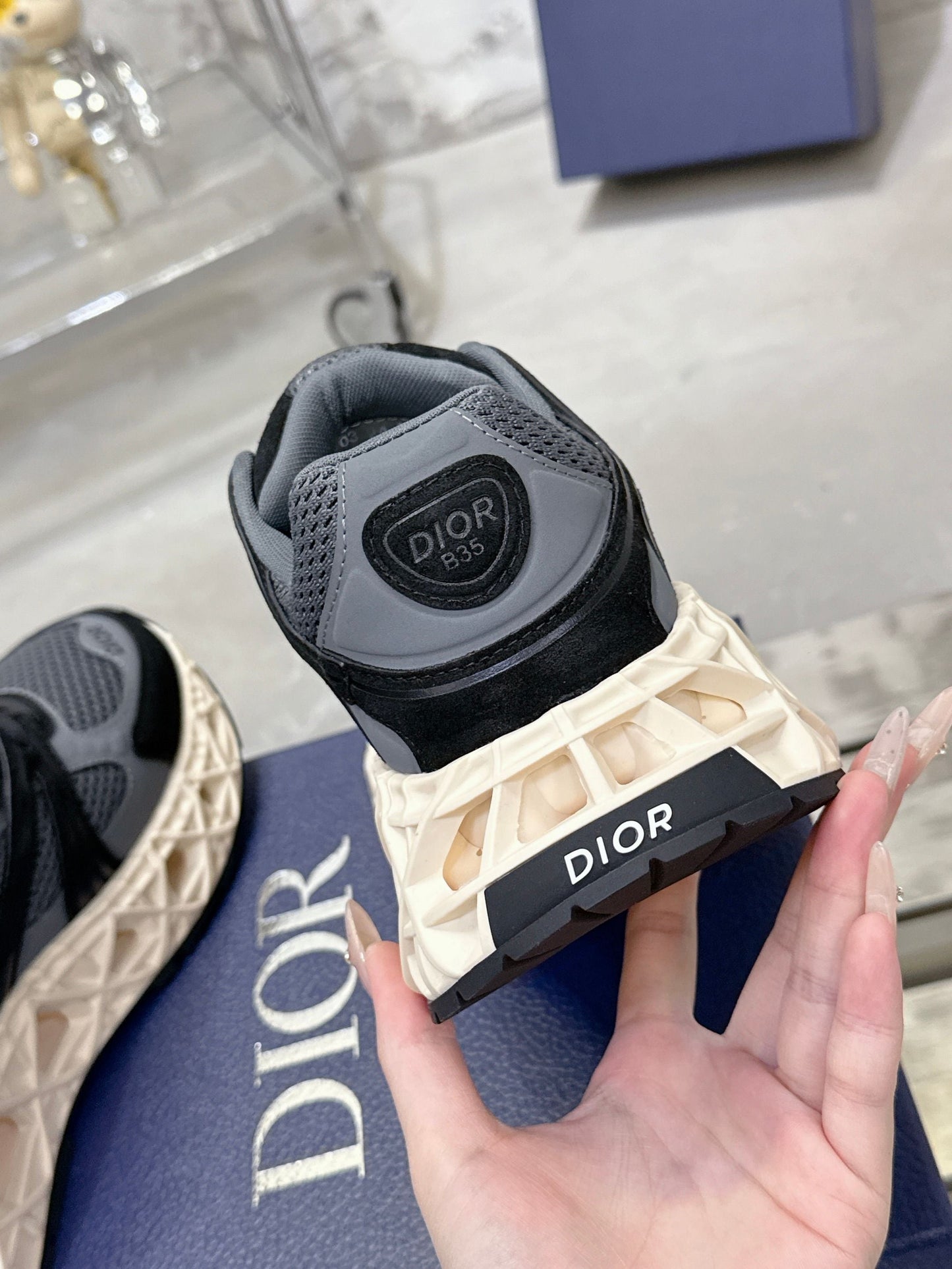 CD 26s Sneaker Grey Black Mesh Suede 905050