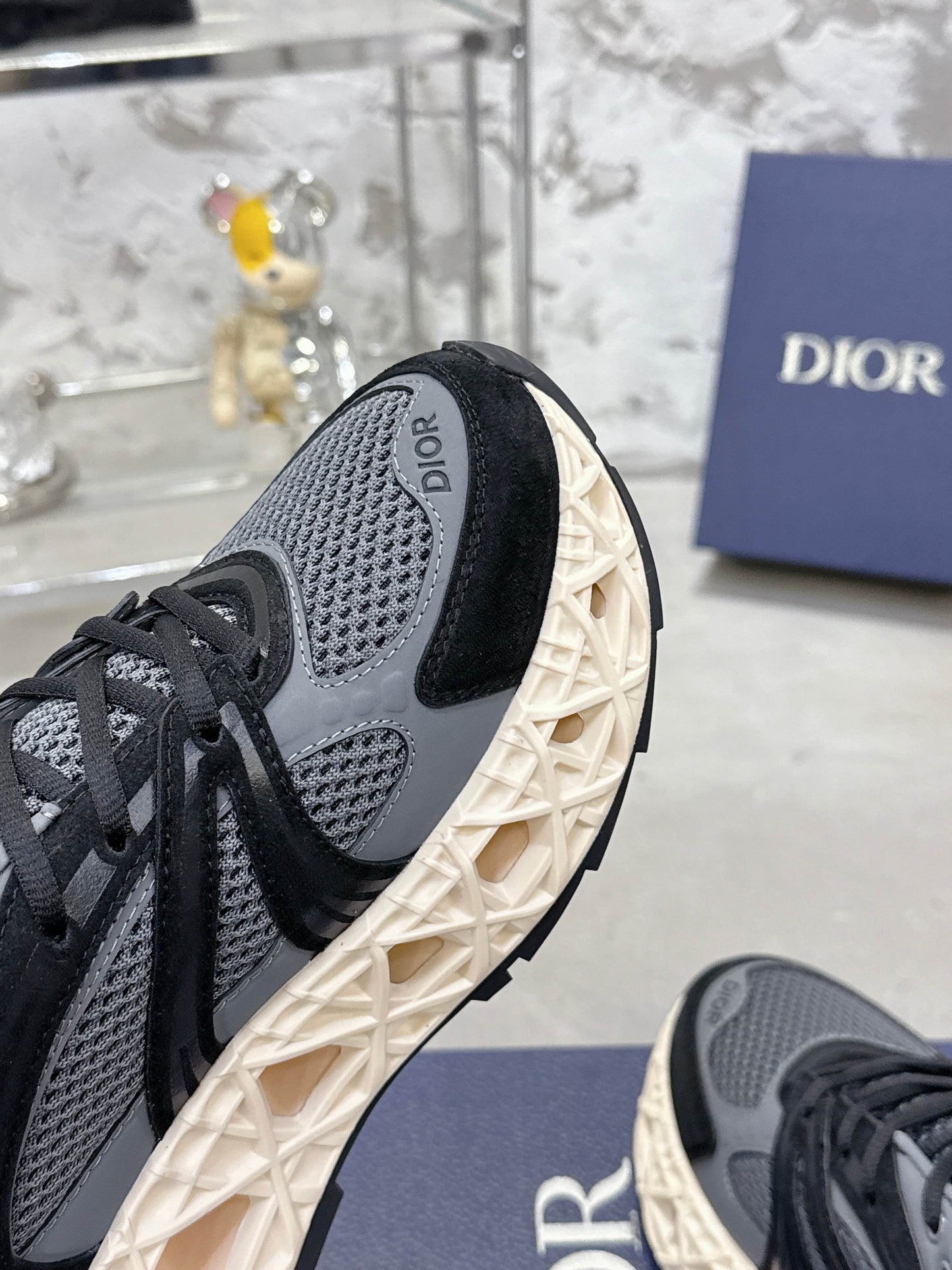 CD 26s Sneaker Grey Black Mesh Suede 905050