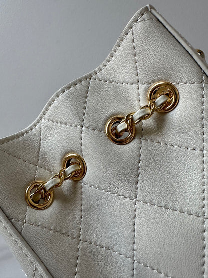 Chanel 2026 Bucket Bag 18cm Lambskin Suede Denim