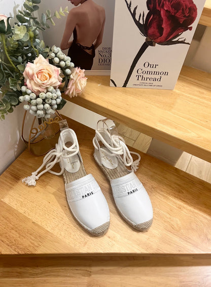 CD FW26 Sandals White Sheepskin 692255