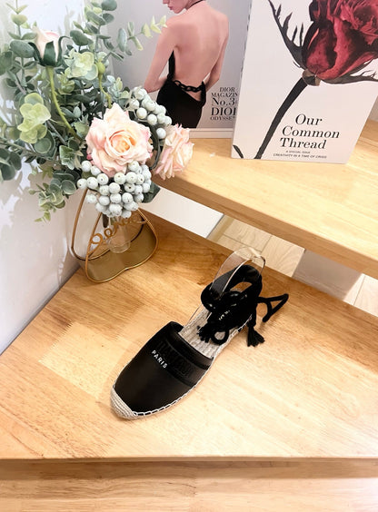 CD FW26 Sandals Black Sheepskin 692256
