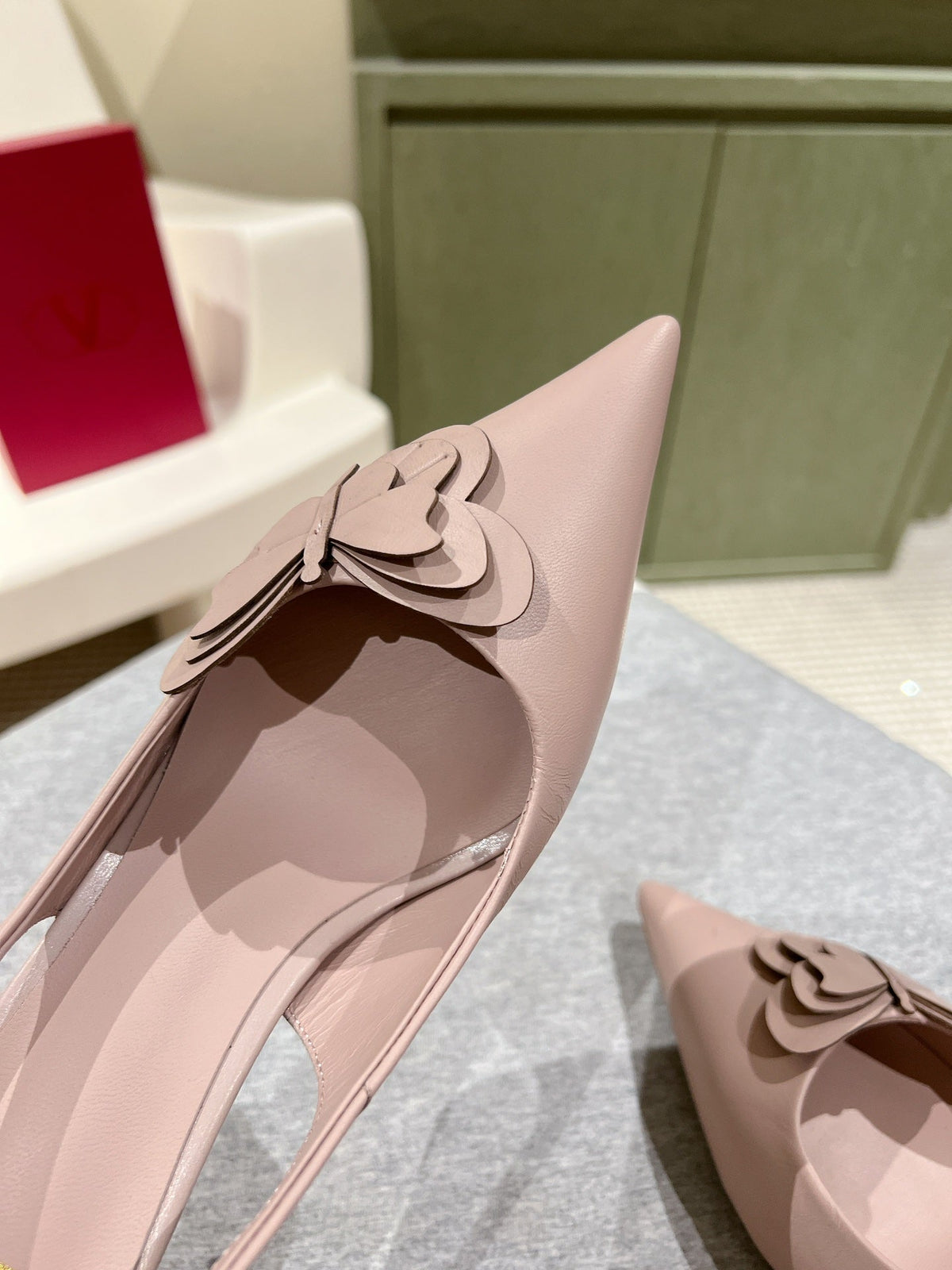 VT Papier-Phalène Pumps Light Pink Sheepskin 659183