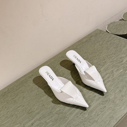 PRA 2026S High Heel Mule 65 White Sheepskin 657672