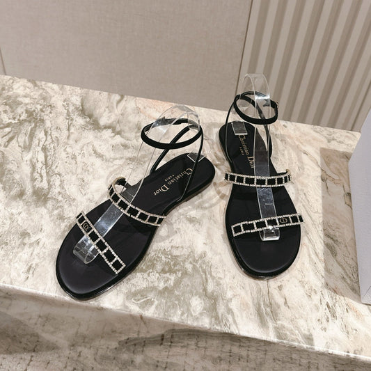 CD Diorissime Sandal Black Lambskin  483070