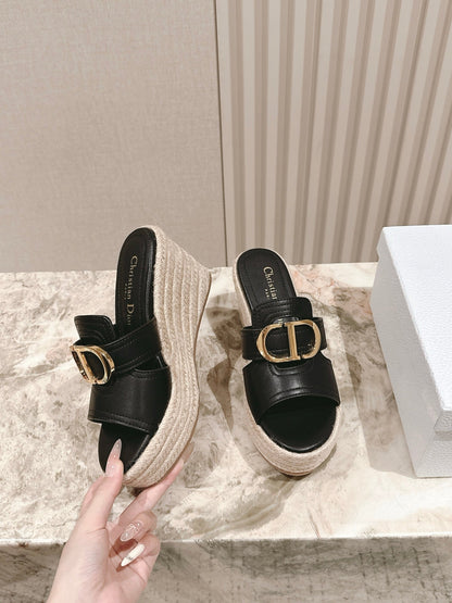CD 30 Montaigne Wedge Slide 85mm  Lambskin 483076