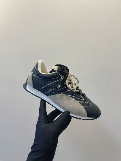 CD 26s D-Sketch Sneakers Black Taupe Suede Lambskin 908095