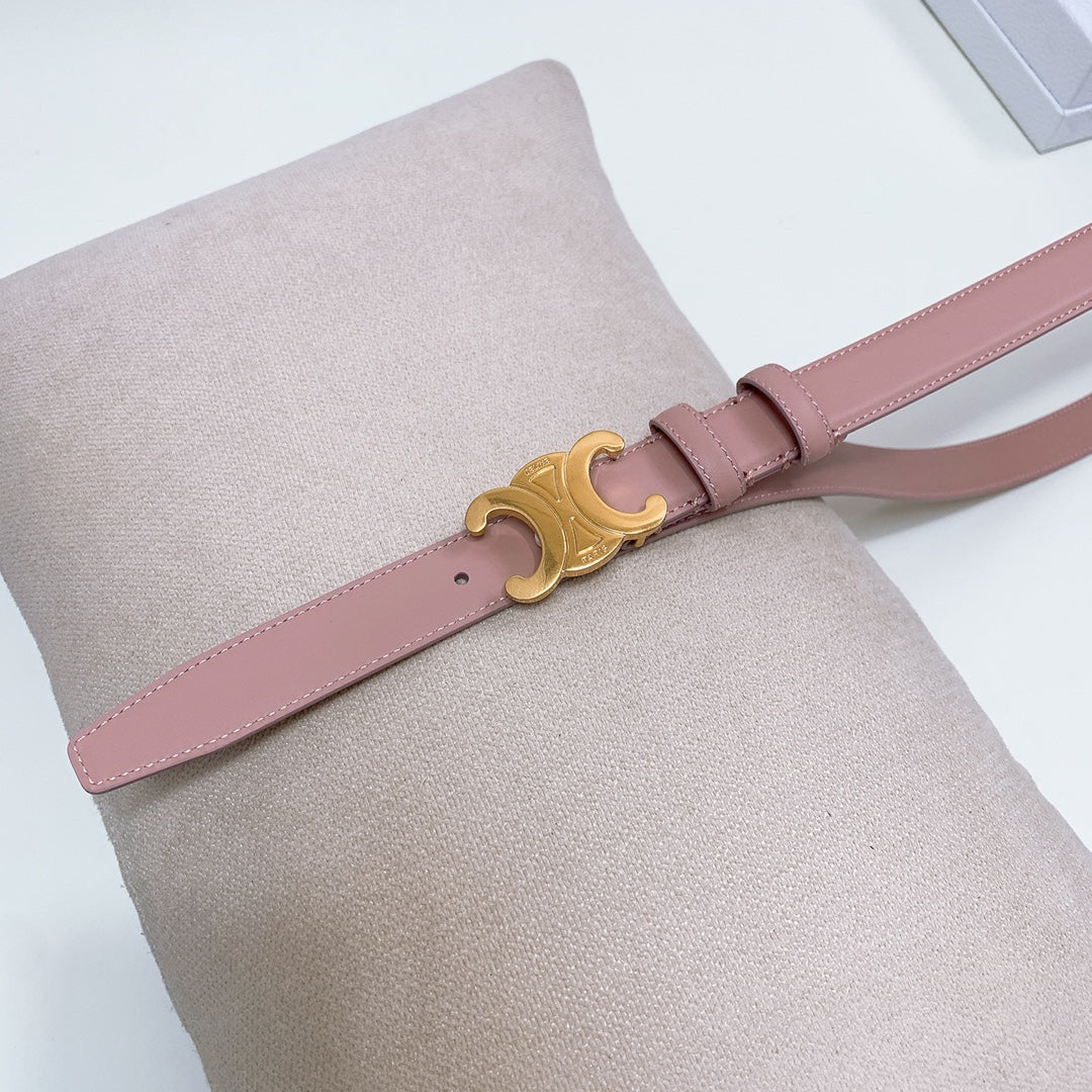 CEL 25mm Triomphe Belt Pink Taurillon Leather 176671