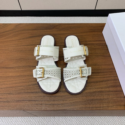 CD D-Avenue Slide White Cowhide 792658