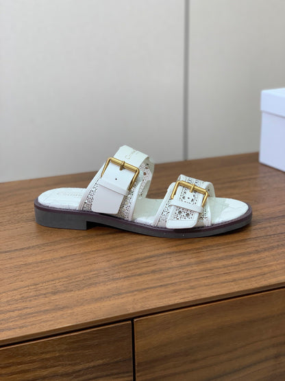 CD D-Avenue Slide White Cowhide 792658