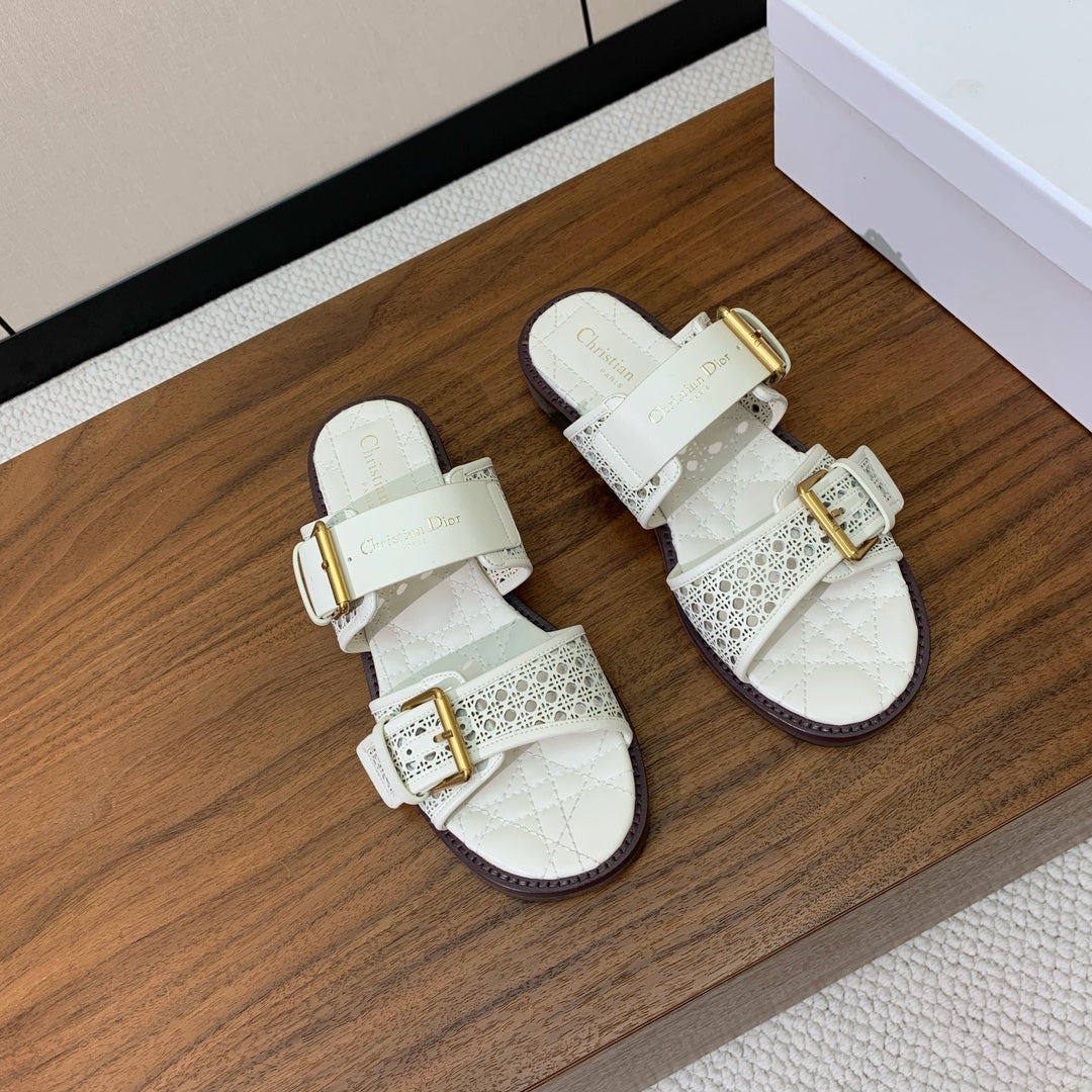 CD D-Avenue Slide White Cowhide 792658