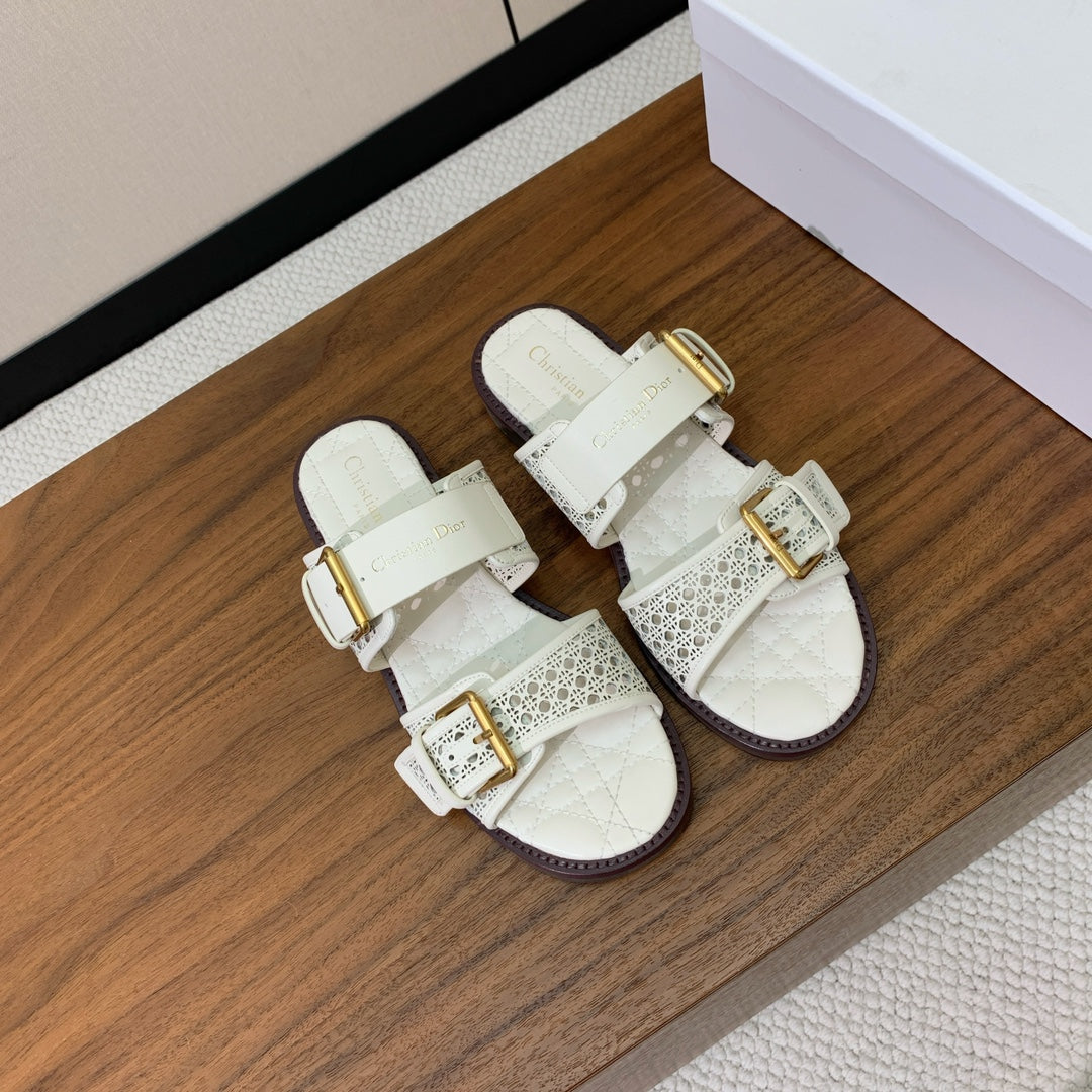 CD D-Avenue Slide White Cowhide 792658