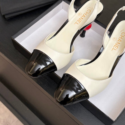 CC Métiers d’art 2026 Slingbacks 8.5cm White Leather 847280