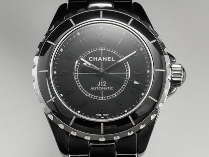 J12 Automatic Black Ceramic Black Numerals Black Dial Black Steel Hands