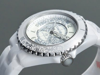 J12 38mm Automatic 20Th Anniversary White Ceramic