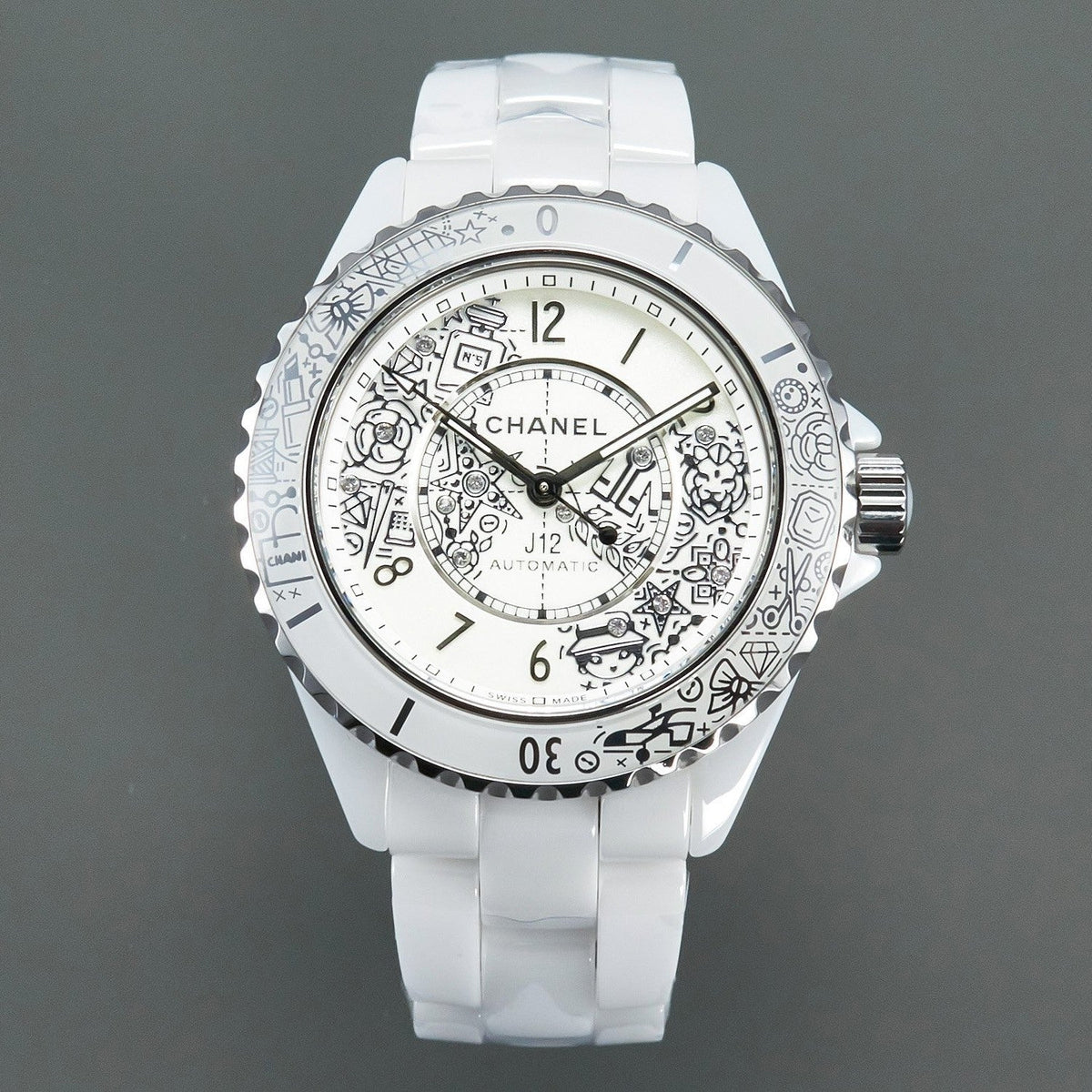 J12 38mm Automatic 20Th Anniversary White Ceramic