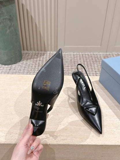 Prada 2026 Slingback Black Lambskin 630762